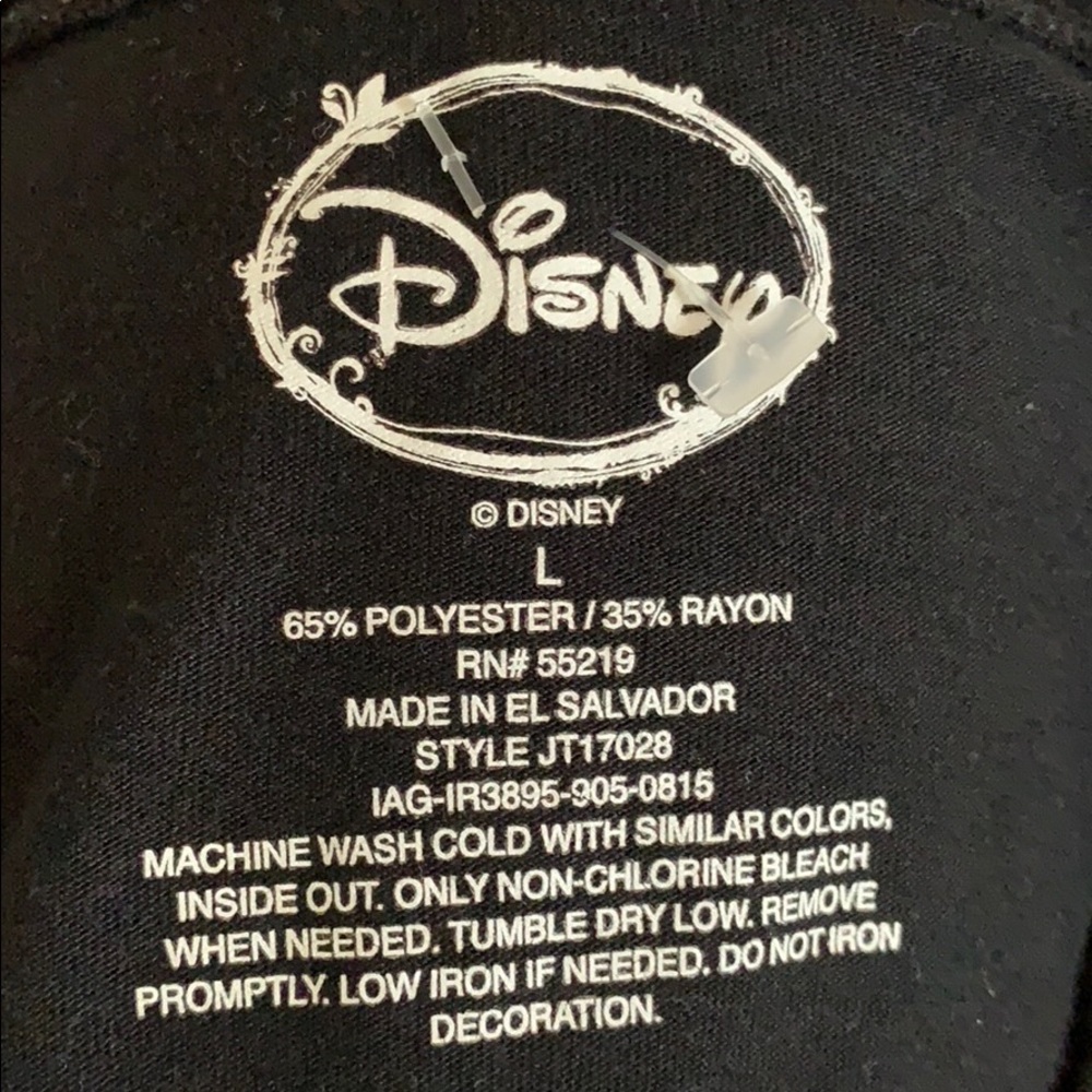 DISNEY MICKEY MOUSE SKELETON BLACK  T-SHIRT SZ L - Picture 5 of 5